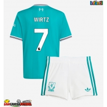 Camisa de Futebol Liverpool Florian Wirtz #7 Equipamento Alternativo Infantil 2025-26 Manga Curta (+ Calças curtas)